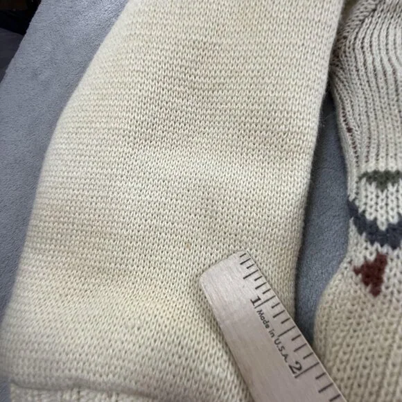 Vintage International Jacket Mens Small Reversible Deer Knit Lined 80s - Picture 10 of 16